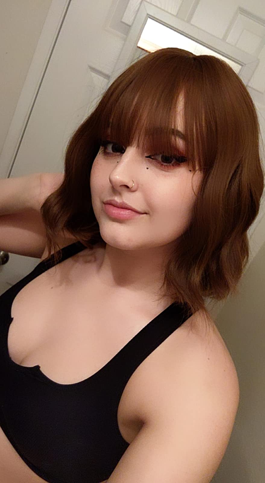 Bob Blonde Ondulée Perruques Cheveux Naturels