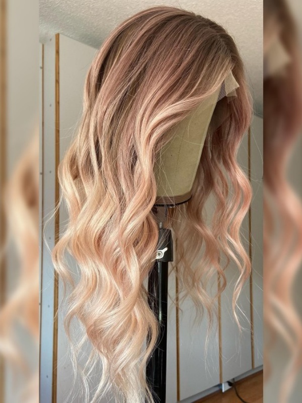 Perruque Longue Ondulée En Cheveux Humains Remy Avec Dentelle Frontale