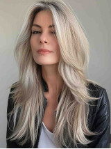 Perruques Longues En Cheveux Humains Remy De 18 Pouces Sans Bonnet A Couches En Cheveux Naturels
