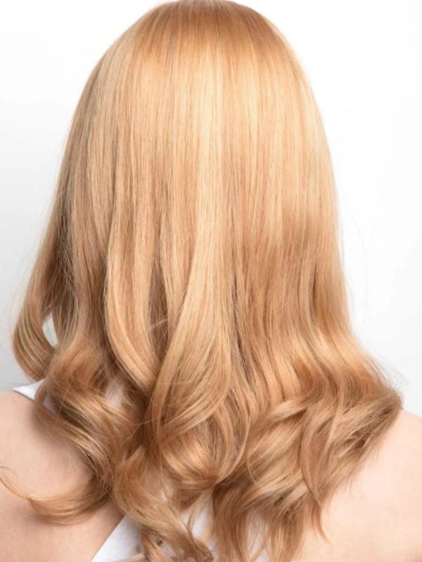 Perruques De Cheveux Humains Ondulées Glamour De 16 Pouces Sans Frange