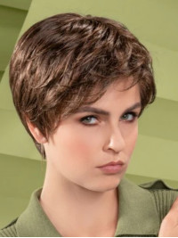 Perruques Courtes En Cheveux Humains Lisses Et Chics De 6" Sans Bonnet