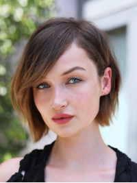 Perruque Bobs Blonde Lace Front En Cheveux Humains De 10"