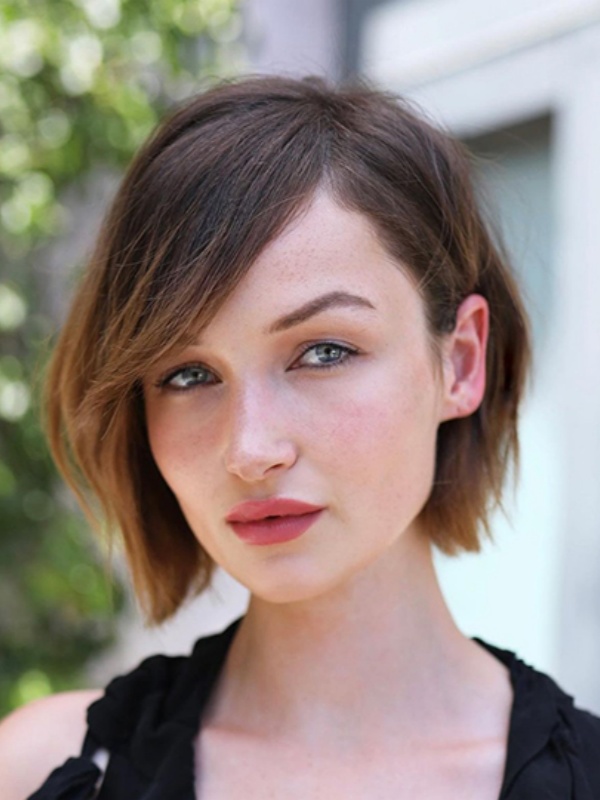 Perruque Bobs Blonde Lace Front En Cheveux Humains De 10"