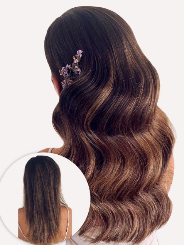 16" 140G 7 Pièces Clip Classique Dans Les Extensions De Cheveux Humains Remy