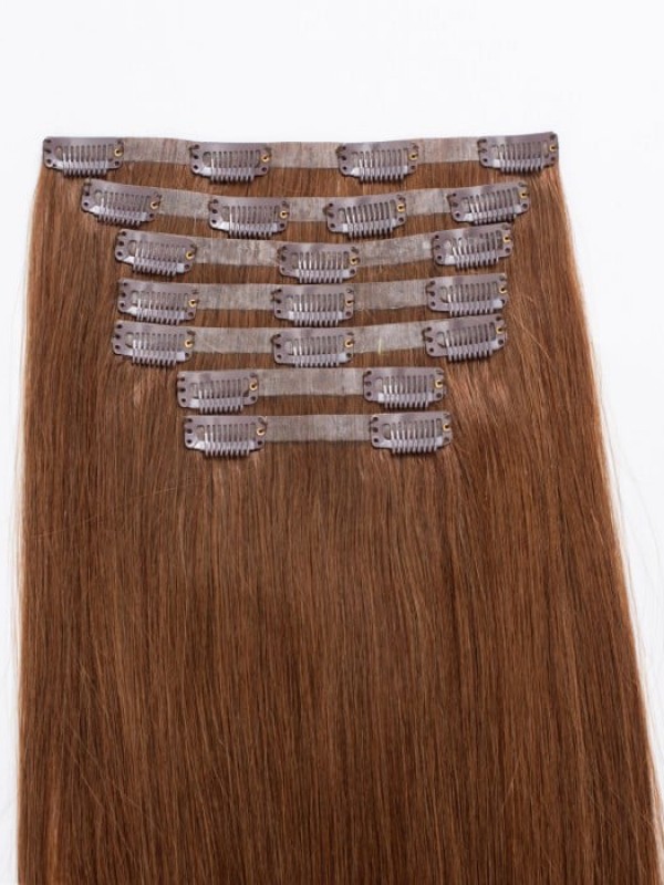 18" 140G 7 Pièces Clip Invisible Dans Les Extensions De Cheveux Humains