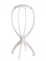 Support De Perruque En Plastique Blanc De 14 "De Hauteur