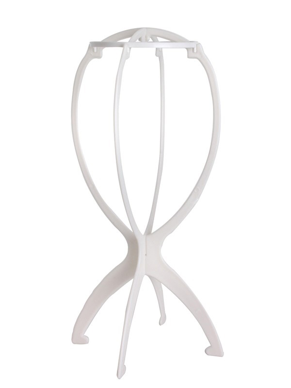 Support De Perruque En Plastique Blanc De 14 "De Hauteur