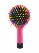 59/5000Rainbow Brush Perm Peigne De Beauté Droit Ondulé Avec Miroir