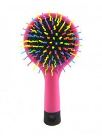 59/5000Rainbow Brush Perm Peigne De Beauté Droit Ondulé Avec Miroir