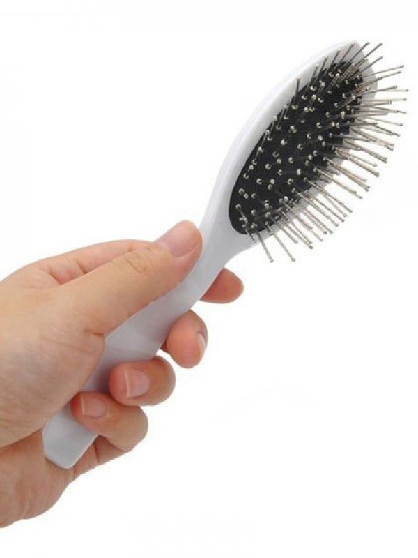 Brosse Plate De Massage En Argent Blanc