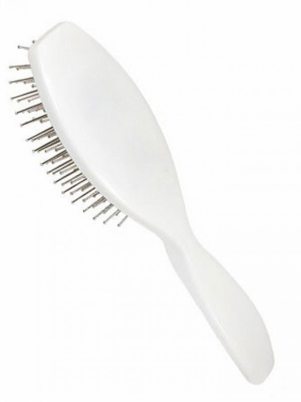 Brosse Plate De Massage En Argent Blanc