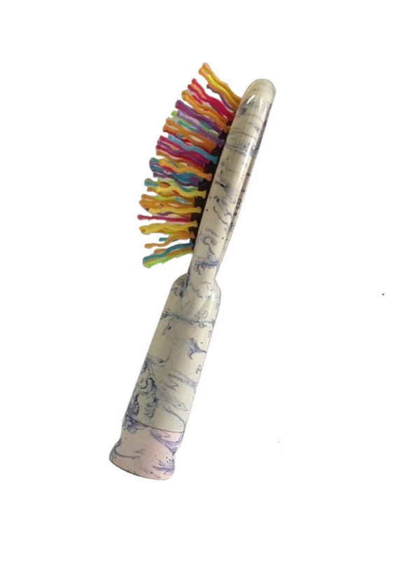 Porcelaine Rainbow Brush Perm Peigne De Beauté Droit Ondulé Avec Miroir