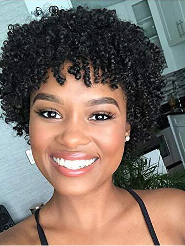 150% Natural Hairline For Noir Femmes 100% Hand Tied With Bleached Knots Femmes'S Courte Perruques