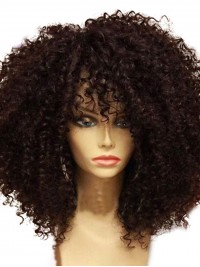 Dentelle Devant Perruques Middle Part Style Brazilian Hair Bouclée Afro Bouclée Perruques 180% Densité Avec Des Cheveux De Bébé