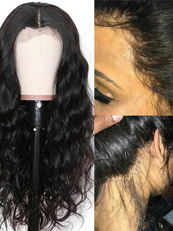 Cheveux Naturels Remy Dentelle Devant Perruques Style De Partie Libre Brazilian Hair Body Wave Natural Perruques 150%