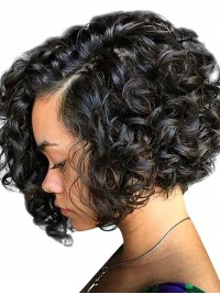 100% Virgin Cheveux Naturels Remy Dentelle Devant Perruques Brazilian Hair Bouclée Perruques Bob 130%