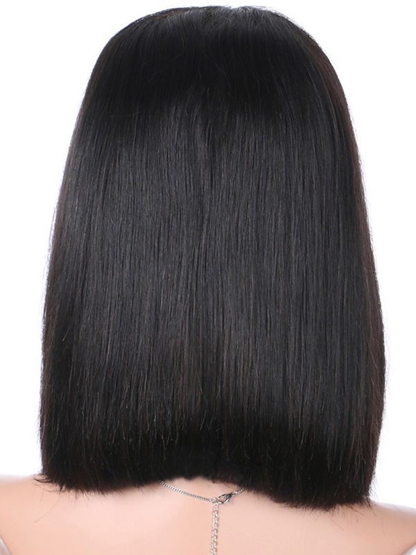 Unprocessed Cheveux Naturels Remy Glueless Dentelle Devant Dentelle Devant Perruques Bob Middle Part