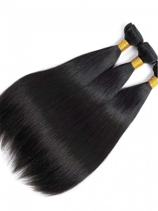 3 Paquets De Cheveux Tisse Les Cheveux Brésiliens Raides Extensions De Cheveux Humains Remy Cheveux Humains 100% Remy Cheveux Armure Paquets 300G