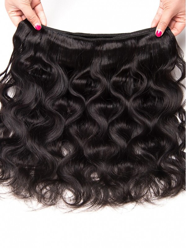 3 Paquets De Cheveux Tisse Les Cheveux Indiens Ondulés Extensions De Cheveux Humains Remy Cheveux Humains 100% Cheveux Remy