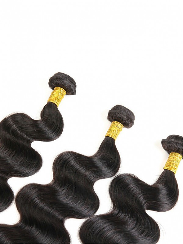 3 Paquets De Cheveux Tisse Les Cheveux Indiens Ondulés Extensions De Cheveux Humains Remy Cheveux Humains 100% Cheveux Remy