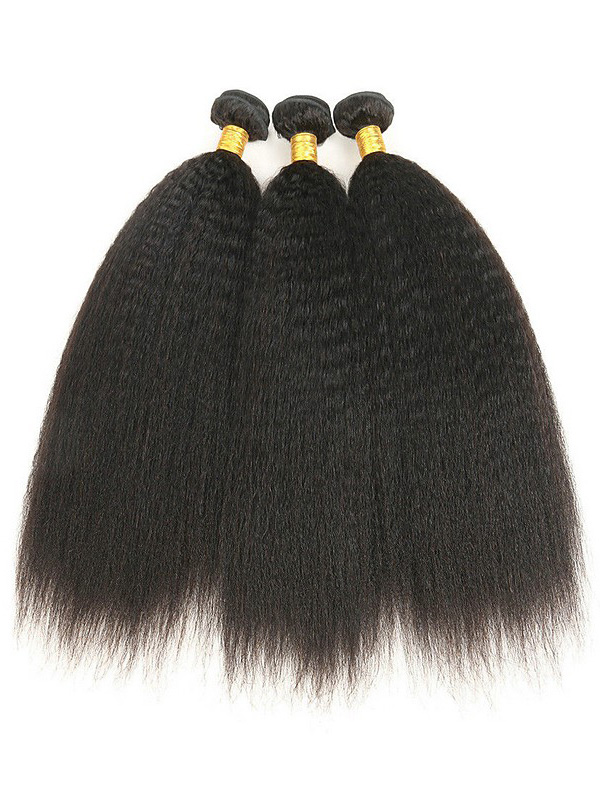 3 Paquets De Cheveux Tisse Des Cheveux Brésiliens Yaki Extensions De Cheveux Humains Remy Cheveux Humains 100% Remy Cheveux Armure Paquets 300G