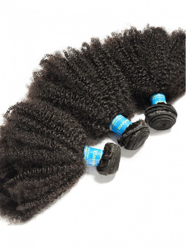 3 Paquets Cheveux Tisse Cheveux Brésiliens Afro Bouclés Extensions De Cheveux Humains Remy Cheveux Humains 100% Remy Cheveux Armure Paquets 300G