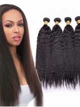 4 Paquets De Cheveux Tisse Les Cheveux Brésiliens Yaki Extensions De Cheveux Humains 400G De Cheveux Humains