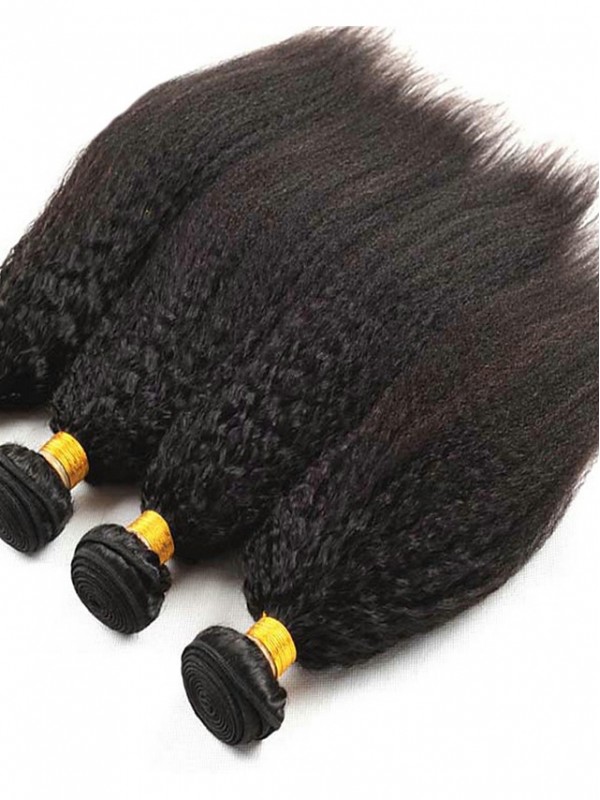 4 Paquets De Cheveux Tisse Les Cheveux Brésiliens Yaki Extensions De Cheveux Humains 400G De Cheveux Humains