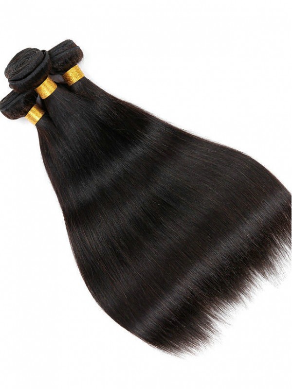 4 Paquets De Cheveux Tisse Les Cheveux Indiens Raides Extensions De Cheveux Humains Remy Cheveux Humains 100% Remy Cheveux Armure Paquets 400G