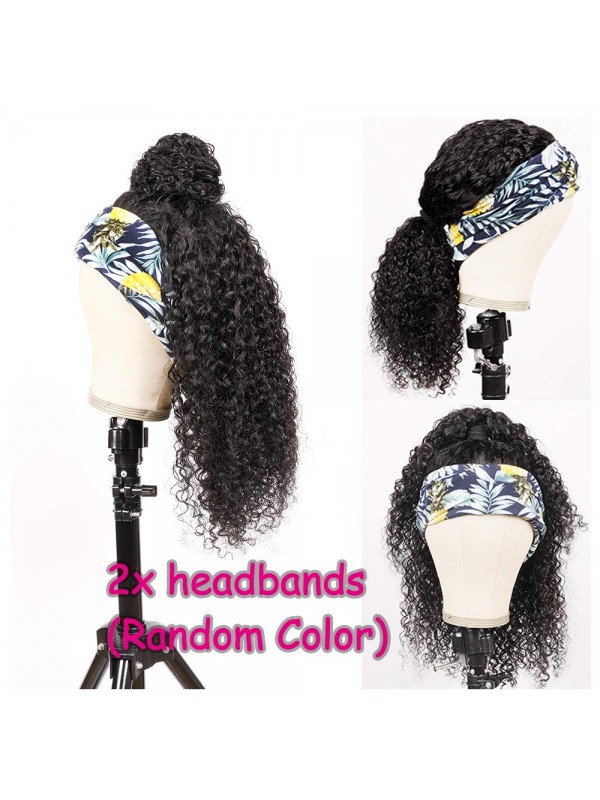 Aucun Lace Front Wigs Brésiliens Deep Curly Demi-Perruques Pour Les Femmes Noires