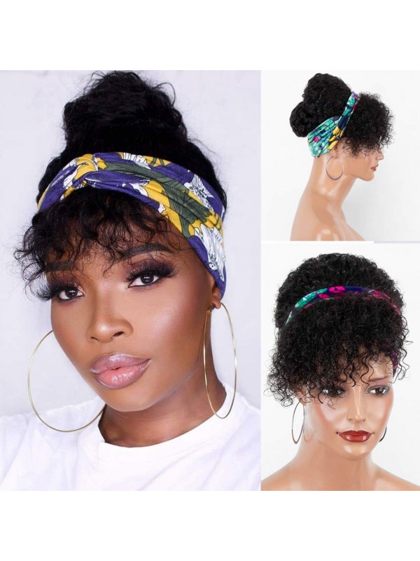 Bandeau Perruque Sans Colle Perruques De Cheveux Humains Pour Les Femmes Noires Brésilien Remy Vague Profonde De Cheveux Humains Bouclés