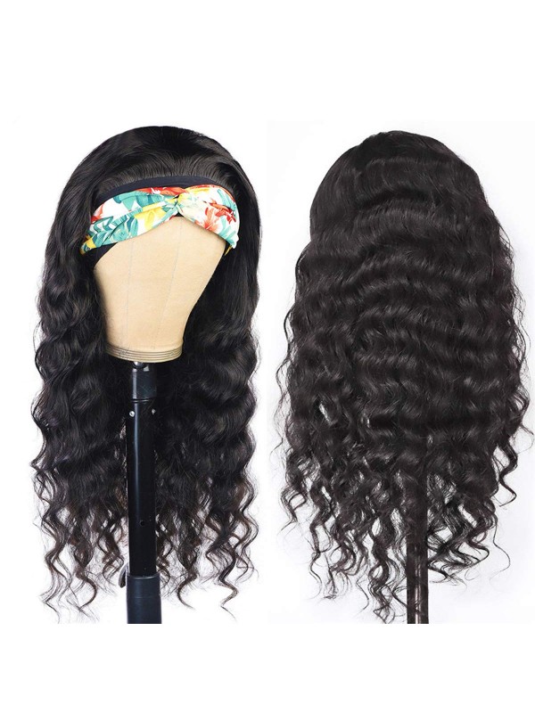 Headband Wig Cheveux Humains Deep Wave Headband Perruques Pour Les Femmes Noires