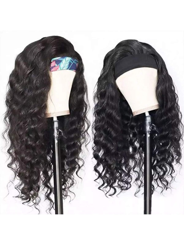 Headband Wig Cheveux Humains Deep Wave Headband Perruques Pour Les Femmes Noires