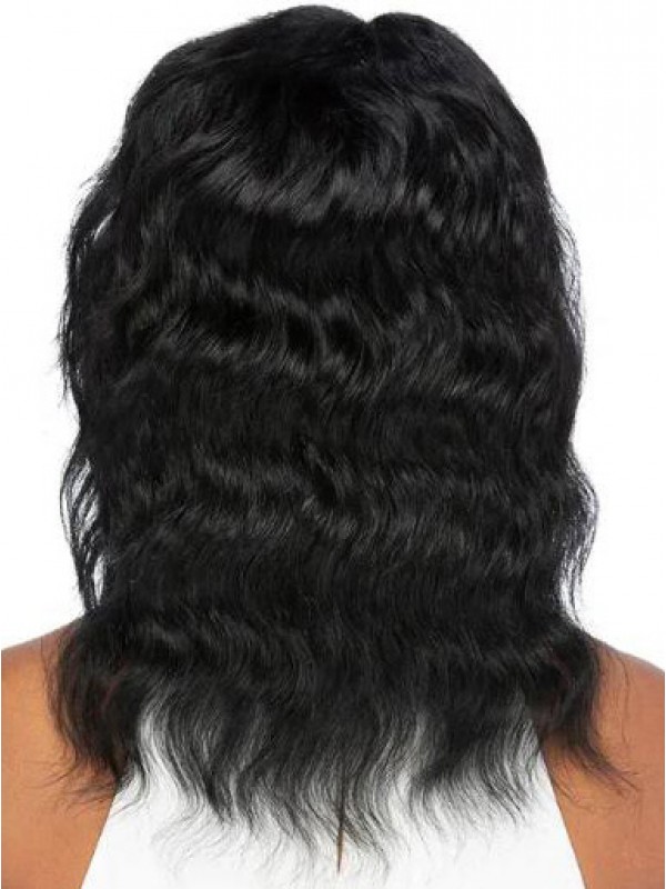 Perruques Afro-américaines Ondulées De Cheveux Humains Remy Dentelle Devant Noire Parfaite