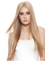 Perruques Superposées Longues Perruques De Cheveux Humains Blonds Capless Sans Frange