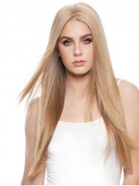 Perruques Superposées Longues Perruques De Cheveux Humains Blonds Capless Sans Frange