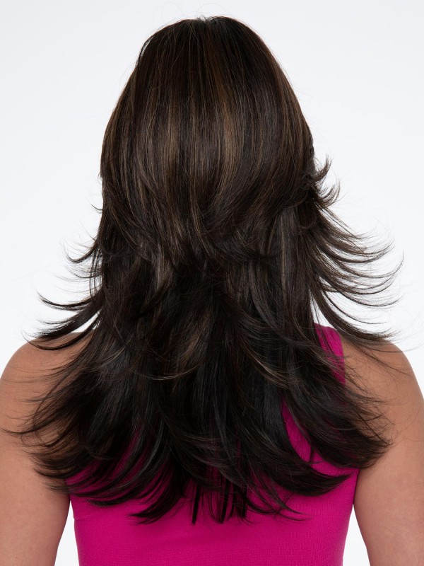 Perruques De Cheveux Humains En Couches Droites Succulentes Pour Femmes