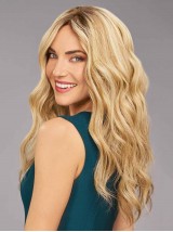 Perruques Blondes Longues Capless 100% Cheveux Humains Sans Frange