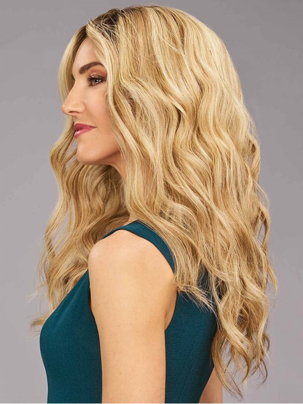 Perruques Blondes Longues Capless 100% Cheveux Humains Sans Frange
