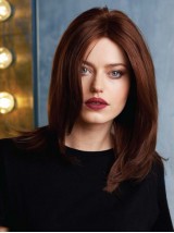 Perruques Réalistes De Cheveux Humains Remy Lisses En Couches De 14"