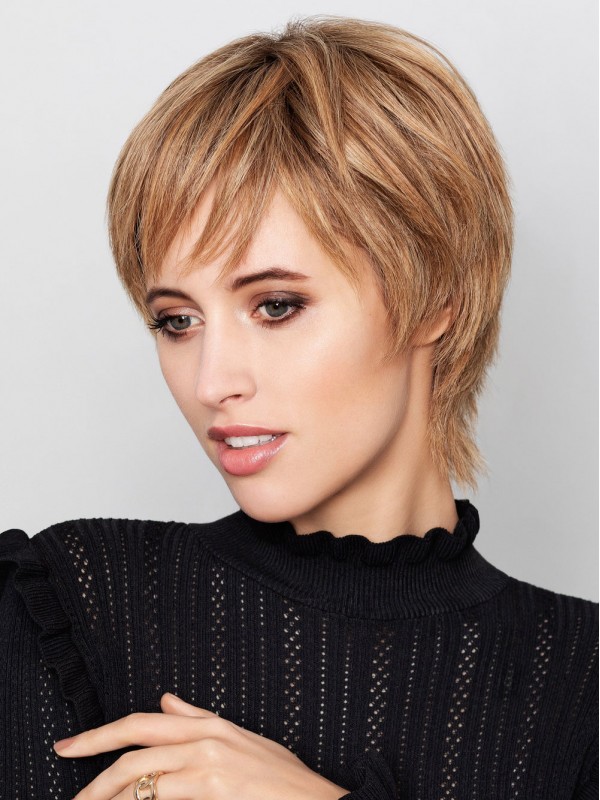 Perruques Courtes Blondes Capless En Cheveux Humains