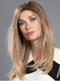Perruques Longues Elégantes Superposées Capless 100 Pour Cent De Cheveux Humains