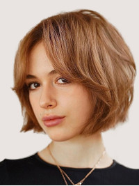 Perruque Bob Droite En Cheveux Humains Remy Longueur Menton 10"