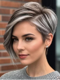 Perruques Courtes En Dentelle Ombrées/Bicolores Sans Frange Perruques En Cheveux Humains