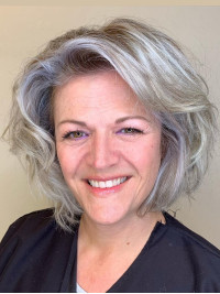 Perruques Grises 10" Cheveux Humains Remy Coupes Bob Sans Bonnet