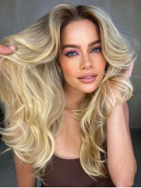 Perruques Longues Blondes Sans Bonnet Pour Femmes Cheveux Naturels