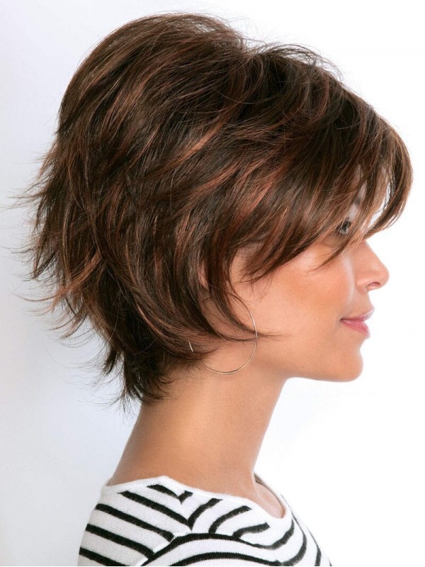 Perruques Capless Synthétiques Layered Courtes Boycuts