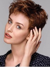 Perruques Synthétiques Pour Femmes Perruques Courtes Auburn Capless