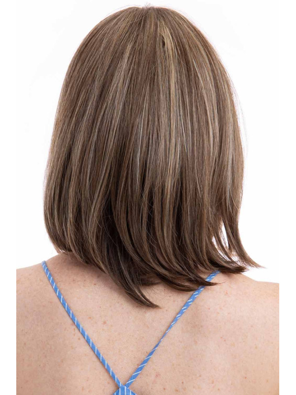 Perruques Droites Longueur Menton 10" Cheveux Synthétiques Avec Dentelle Frontale