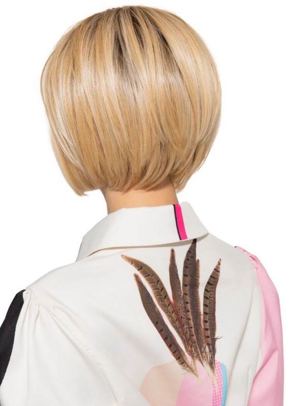 Perruque Synthétique En Dentelle A Coupe Lisse Bob De 10" Jusqu'au Menton
